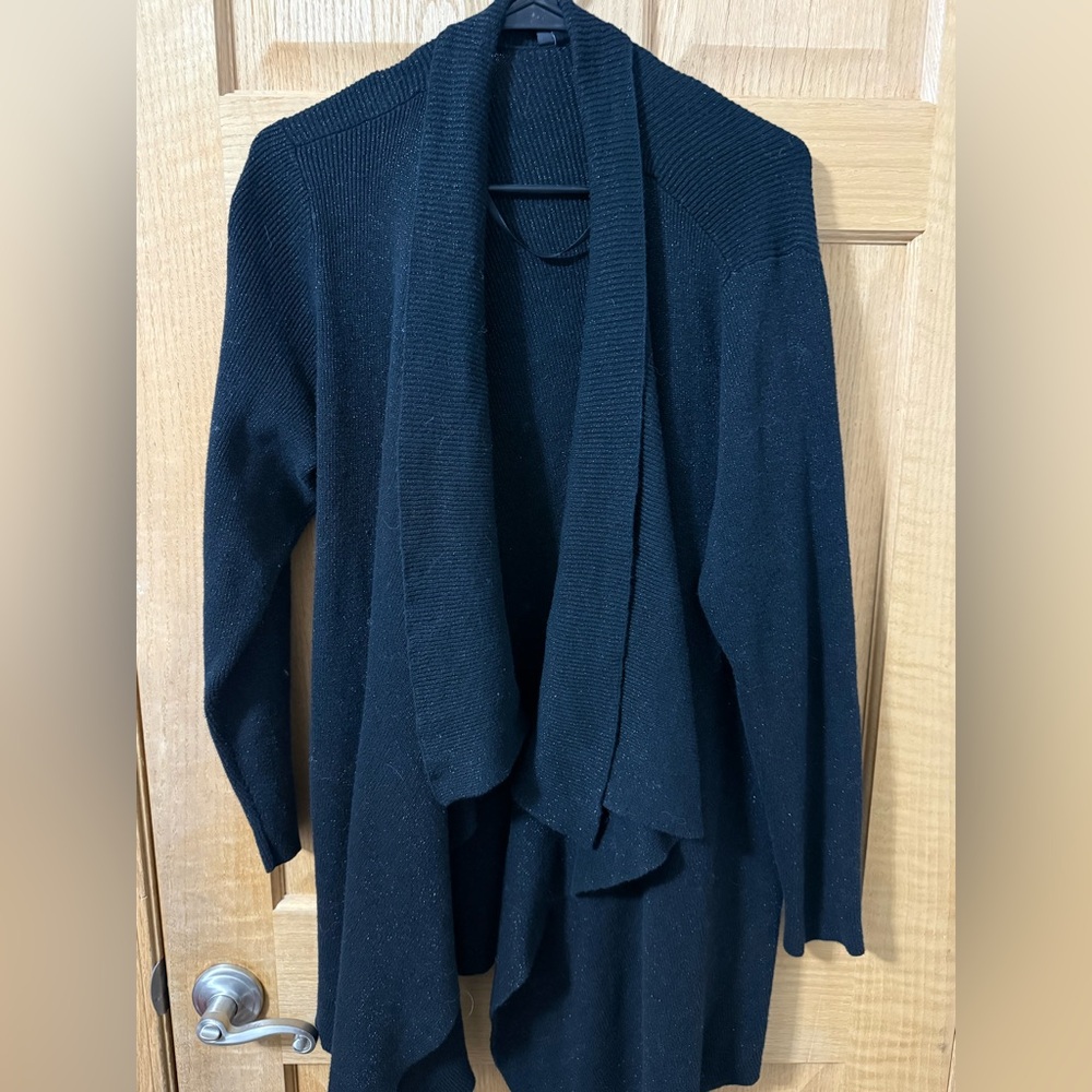 Torrid Black Sparkle Open-Front Cardigan